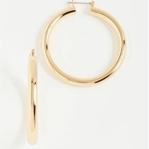 Luv Aj Amalfi Tube Hoop Earrings. Gold. Material/size in pics. From shopbop.